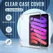 For iPad Mini 6 8.3" 2021 Clear Case Shockproof Slim Cover Pencil Holder Charge