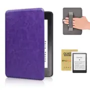 StylePro Kindle Package, Paperwhite 7" case with hand-strap plus screen protector, purple