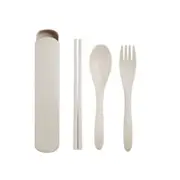 3Set Portable Chinese Wheat Straw Tableware Set Kitchen Eco-Friendly Kids Dinnerware For Children School Picnic Dinner Set