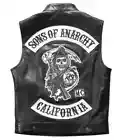Jax Teller Vest, SOA Leather Vest, Men's Sons of Anarchy Redwood Original Presid