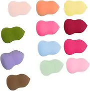 12-Pack Beauty Makeup Sponge Puffs - Latex Powder Puffs for Flawless Concealer and Foundation Application