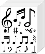 Music Stickers - 12Sheet Music Note Stickers 16Design Piano Stickers for Kids Party Decorations Teacher Reward, 9x11inch