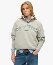 Athletic Essentialapplique Half Zip | Grey Marle