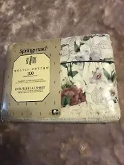 vintage double springmade full flat sheet