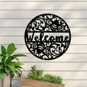 Modern Black Metal Pendant Art Home Decoration Living Room Fashion Welcome Home