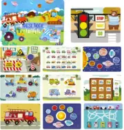Montessori Baby Busy book My First Quiet Book Paste Early Learning Education Toy