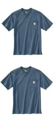 NWT 2 Original Fit Carhartt Men's 4xl Pocket T-shirt Workwear Color: Bluestone