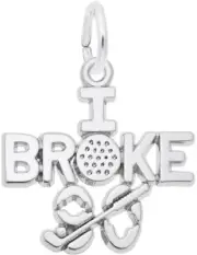 Sterling Silver I Broke Ninety Charm by Rembrandt