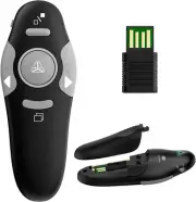 QUI Presentation Clicker Wireless Presenter Remote, RF 2.4GHz USB Powerpoint ...