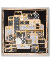 Wexel Art Louis Vuitton Trunks Silk Scarf Shadowbox