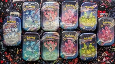 x10 Pokémon TCG Scarlet & Violet Paldean Fates Mini Tins NEW SEALED