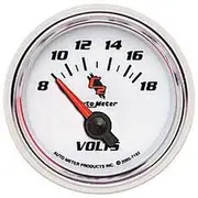 Autometer C2 Series Voltmeter Electric - 2 1/16 Inch, Short Sweep, 8 - 18V, AU7192