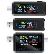 Multi-function USB Voltage Current Test Meter Digital IPS Display Capacity Tester Power Tester Digital Voltmeter Electri