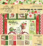 Graphic45 SUNSHINE ON MY MIND 8x8 COLLECTION PAPER PACK scrapbooking SUMMER