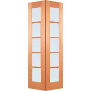 Woodcraft 2040 x 820 x 35mm Internal Bifold Door 5Lite Frosted Safety Glass