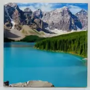 Moraine Lake Banff National Park Ceramic Tile Trivet Coaster Souvenir 4" x 4"