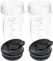 16Oz Replacement Cups for Ninja QB3001SS Fit Compact Personal Blender, 16Oz Ninj