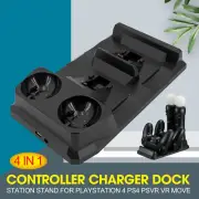 4 In 1 Controller Charger Dock Station Stand For Playstation 4 PS4 PSVR VR Move