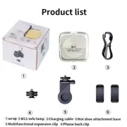 Mini LED Fill Light Bi-Color Lighting Cold Shoe for Camera Camcorder Vlog Remova