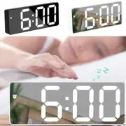 Modern Digital LED Mirror Alarm Clock LED Light Time Bedside Clock USB Charging