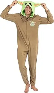 [STAR WARS] Mandalorian and Grogu Men's Onesie Pajama Costume Union Suit