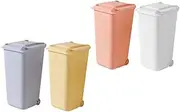12 Pcs Desktop Trash Can Trash Bin Wheelie Bin Covered Table Trash Can Trash Container for Cars Bin with Lid Pen Bucket Table for Car Garbage Truck Toy Car Garbage Can Bins Plastic