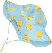 [JOINPAYA] Sun Hat for Boys and Girls Wide Brim Hat with Sun Protection Cartoon Design Breathable Polyester Perfect for Outdoor Use
