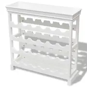 24 Bottle Wine Rack Holder Cabinet Wooden Storage Organiser Display Stand White