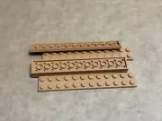 LEGO Parts - Medium Nougat Plate 2 x 12 - No 2445 - QTY 5