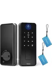 Tilvision Fingerprint Door LockKeyless Entry Door Lock with Digital KeypadIC ...