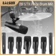 5/7-Piece Metal Musical Instruments Wired Dynamic Drum Microphone Kit