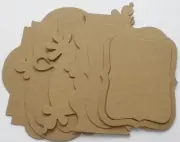 {10} ORNATE NOTE Sampler - Frame Mat Backings Bare Unfinished Chipboard Die Cut