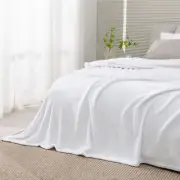 BEDELITE Fleece Blankets Queen Size White Throw Blankets for Bed Luxury Plush...