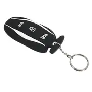2Pcs 3 Button Silicone Smart Remote Key Cover Fob Case Key Holder With Key Chain Fits For Tesla Model X
