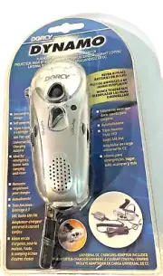 Dorcy Dynamo Rechargeable Radio Flashlight Siren Hand Crank DC Charge Cord AM FM