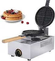WBRSybAU Commercial Belgian Waffle Maker Gas Waffle Iron Nonstick Restaurant Waffle Cones Maker Machine Waffle Bowl Maker with Nonstick Coating & Easy to Clean for Home Restaurants,B