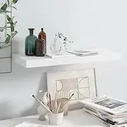 Floating Wall Shelf High Gloss White 60x23.5x3.8 cm MDF Wall Furniture