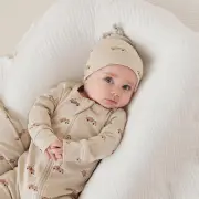 Baby Newborn Dog Beige Classic Car Knot Hat
