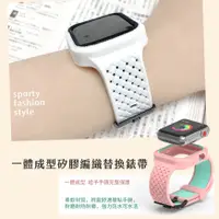 在飛比找蝦皮商城精選優惠-現貨24h💕一體成型矽膠編織 適用apple watch錶帶