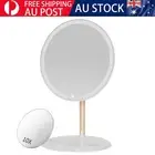 Lighted Makeup Mirror,8.5" Large Rechargeable Vanity Mirror with 3 Color Lights