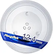 Replacement Microwave Glass Plate - OEM Quality Microwave Turntable Plate, 12.4" Microwave Plate Replacement, 12 3/8 inch Microwave Glass Turntable for Panasonic, Frigidaire, Toshiba By MangoPark