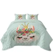 Floral Queen Llama Coverlet