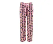 Women's Plush Fleece Pyjama Lounge Pants - Pink/Cupcakes