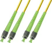 3M (9.84ft) OS2 FC/APC to FC/APC Fiber Optic Cable Duplex Singlemode 9/125