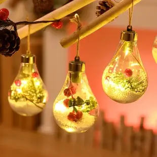 聖誕節佈置聖誕樹裝飾燈泡1個(聖誕節 佈置 交換禮物 聖誕樹 掛燈 燈飾 聖誕布置)
