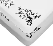 Nanit Smart Sheets - Works with All Nanit Cameras to Measure Your Baby's Growth, 100% Cotton Fitted Sheets, Pebble Grey and White, One Size - Two-Pack