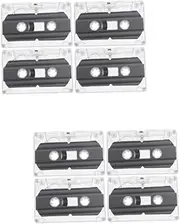 GAROZATION 8pcs Blank Audio Cassette Tapes for Recording Transparent Case for Music Teaching Voice Blessings