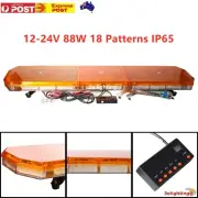 47" Inch 12 24V 88W LED Car Truck Amber Strobe Light Warning Beacon Flash Yellow