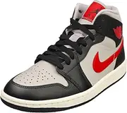 [Nike] Jordan 1 Mid Women Black/Gym Red-College Grey BQ6472-060 6