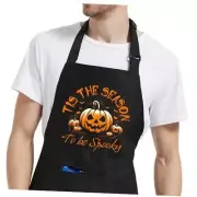 Funny Holiday Aprons for Men Women with Pockets, Fall Apron for Halloween